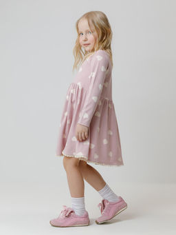 КР 5836/розовый лед,сердечки к599 платье для дев