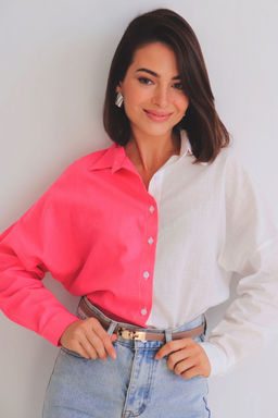 Martichelli Рубашка бело-розовая фото 3