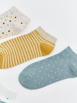 Desenli Kad?n Patik ?orap 5li