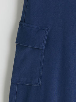 Beli Lastikli K?z ?ocuk Kargo Pantolon