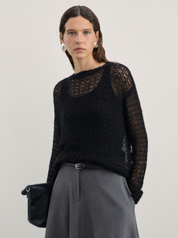 Джемпер ажурный с добавлением шерсти / Zarina