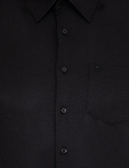 Siyah Regular Fit Uzun Kollu Klasik G_mlek