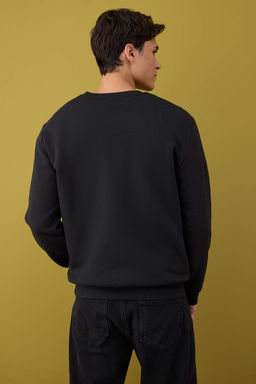 Siyah-Lacivert-Gri Melanj 3lu Paket Regular/Normal Kesim Basic Ici Polar Sweatshirt TMNAW26SW00006 - Trendyolmilla фото 14