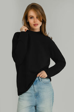 Арт. 12701/1 Лонгслив оверсайз 42-52 (6 шт) Цвет:черный - Калинка фото 2