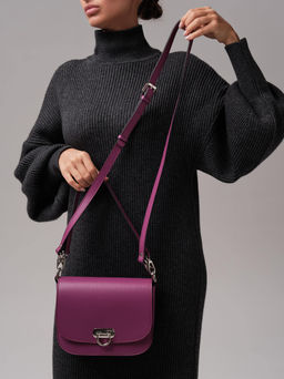 Сумка кожаная Azaro 30741 фиолет.флокс