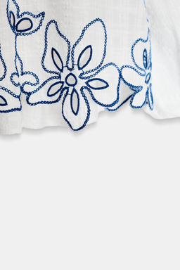 BLUSA BORDADOS FLORES / Crudo - Zara фото 10