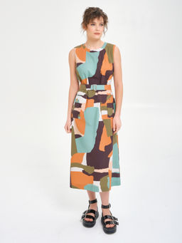 Платье с принтом - Stilla фото 3