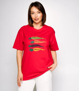 Футболка #КТ2550, красный