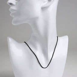 Цена за 10 шт. Шнурок кожаный d=1.5 мм, 45 см, чёрный