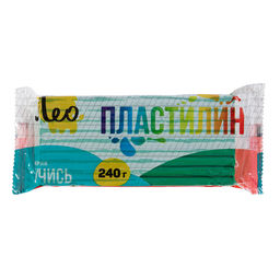 Лео Учись Пластилин классический, группа 2 LNMC-240 240 г ( в пакете ) 5 шт 1 цв. зеленый  фото 2