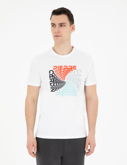 Beyaz Slim Fit %100 Pamuk Bisiklet Yaka Ti__rt