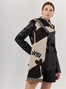 в составе ШЕРСТЬ  и КАШЕМИР Большой, мягкий, теплый  двусторонний палантин - Tantino фото 5