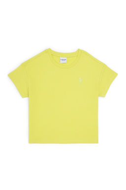 Футболка U.S. Polo Assn для девочек с круглым вырезом арахис хлопок с эластаном  фото 2