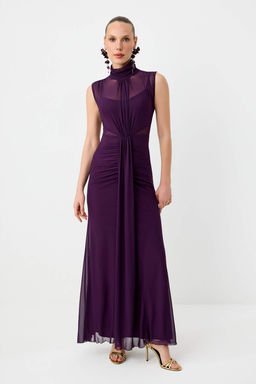 Siyah Orme Tul Astarl? Maxi Abiye & Mezuniyet Elbisesi TPRSS26AE00036 - Trendyolmilla фото 13