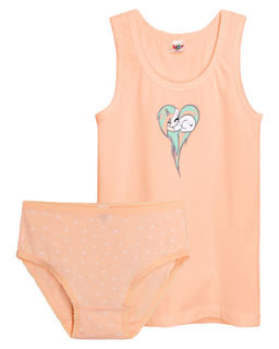 Комплект для девочки (майка,трусы) 31179 Персиковый* 199 Lets go