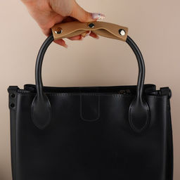 Накладки на ручку для сумки, на кнопках, 13×9 см, 2 шт., бежевые