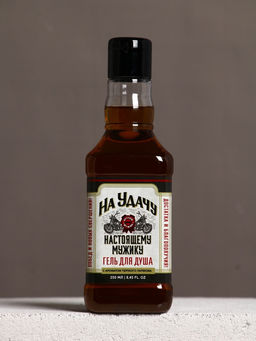 Набор "На удачу", гель для душа во флаконе виски и шариковая ручка