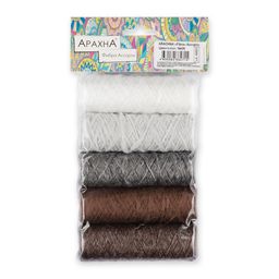 Пряжа ARACHNA Fibra Ассорти 100% полиэфир 5 х 20 г 110 м  10 м