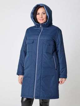 24108 Плащ утепл. т.синий - Dizzyway фото 3