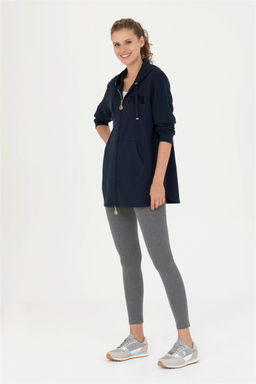 Женская темно-синяя толстовка с капюшоном Неожиданная скидка в корзине - U.s. polo assn фото 4