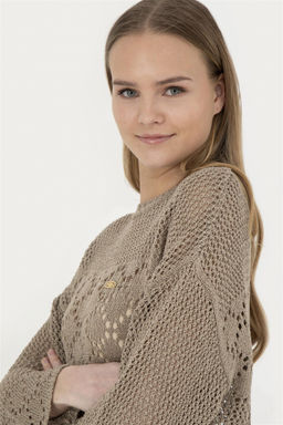 Женский легкий свитер цвета хаки - U.s. polo assn фото 2