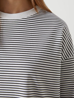 ?izgili Oversize Kad?n Sweatshirt Tunik