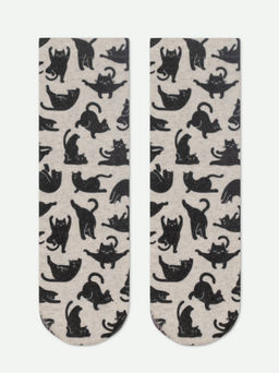 Цена за 2 пары. Носки Классические CONTE Носки с принтом FANTASY из смесовой пряжи с хлопком и льном бежевый - Conte elegant фото 31