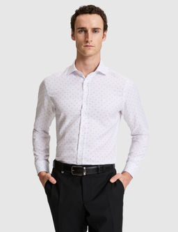 Beyaz Slim Fit Uzun Kollu G_mlek