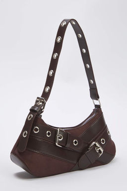 Kahverengi Kusgozu Kemer Toka Detayl? Orta Boy Kad?n Baget Omuz Canta TAKSS25OC00069