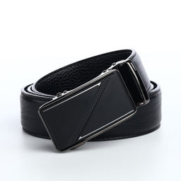 Ремень мужской, 120×3.6 см, натуральная кожа, регулируемая длина, пряжка автомат, чёрный