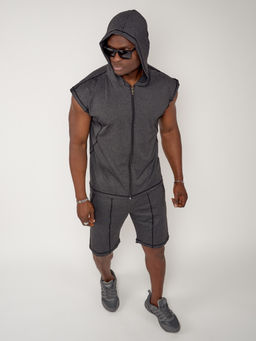 Спортивный костюм летний мужской темно-серого цвета 2262TC - FUYOUKAI фото 9