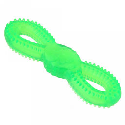 Игрушка для собаки Бантик лапа 13,5х3х1,6см, полипропилен, фактурная, прозрачные цвета микс (розовый, зеленый, красный, синий), Пэт тойс (Pet toys) (Китай)  фото 3