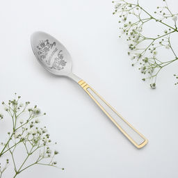 Ложка с гравировкой чайная Светлана в подарочной коробке