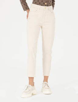 Krem Mom Fit Jean Pantolon