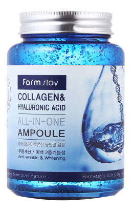 Эссенция ампульная с коллагеном и гиалуроновой кислотой FARMSTAY All-In One Collagen & Hyaluronic Acid Ampoule 250ml