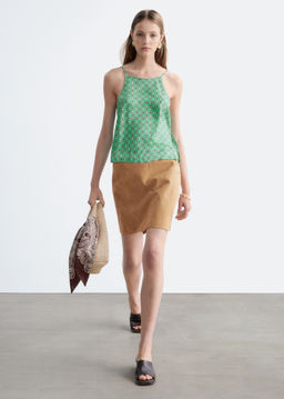 Top de seda con ribetes en contraste - H&m фото 5