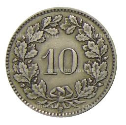 10 раппенов 1925 года Швейцария