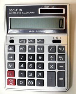 Калькулятор настольный 412N, 12-разрядный, дв. питание, 202*157*12мм