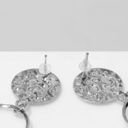 Серьги металл Атмосфера три диска, цвет серебро - Queen fair фото 2