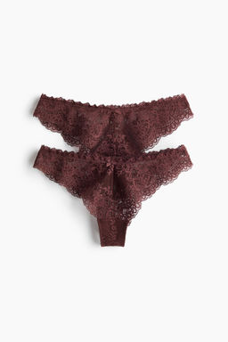 Pack de 2 bragas Brazilian de encaje