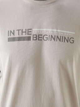 Bisiklet Yaka K?sa Kollu Bask?l? Penye Erkek Ti??rt