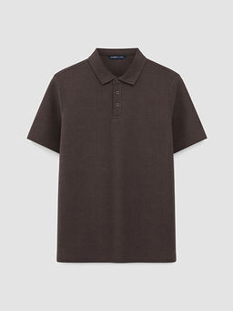Regular Fit Polo Yaka Dokulu Erkek Ti??rt