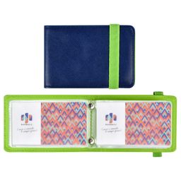 Визитница арт.45292/30 ЗМЕЯ СИНИЙ+ПВХ-САЛАТОВ.