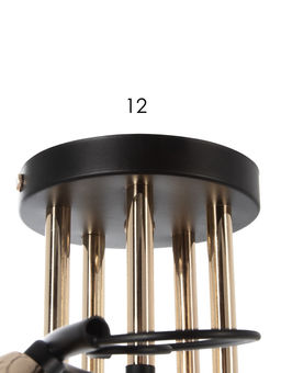 Люстра 11295-9/5, 5×60 Вт, E27, чёрная, золотистая