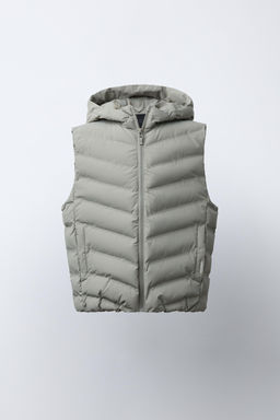 CHALECO ULTRALIGERO CAPUCHA WATER REPELLENT / Beige