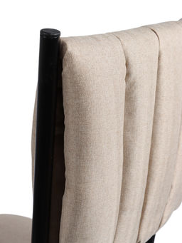 Стул мягкий для кухни разборный «Камелот», обивка рогожка, цвет чёрный/бежевый