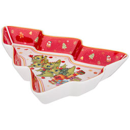 БЛЮДО LEFARD С НОВЫМ ГОДОМ! В ФОРМЕ ЕЛКИ 25Х21Х4 СМ КРАСНОЕ  фото 3