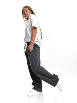 Брюки с лампасом 22-6009 графит - Mini maxi фото 8