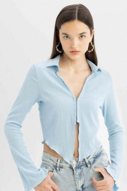 Coool Fitted Burumcuk Uzun Kollu Gomlek