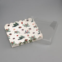 Цена за 5 шт. Коробка для печенья «С Новым годом!», 21×21×3 см